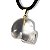 Colar Crânio Pedra Cristal Natural Montagem Pino Dourado - Imagem 3