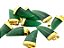 Colar Dente de Dragão Pedra Quartzo Verde Natural Dourado - Imagem 3