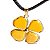 Colar Trevo da Sorte de Jaspe Amarelo Pedra Natural Dourado - Imagem 3