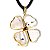 Colar Trevo 4 Folhas Cristal Turmalina Incrustada Dourado - Imagem 5