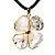 Colar Trevo 4 Folhas Cristal Turmalina Incrustada Dourado - Imagem 3