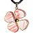 Colar Trevo Cherry Rosa Trevinho da Sorte Montagem Dourado - Imagem 3