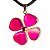 Colar Trevo da Sorte Agata Rosa Pedra Natural Dourado - Imagem 5