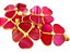 Colar Trevo da Sorte Agata Rosa Pedra Natural Dourado - Imagem 2