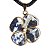 Colar Trevo Pedra Sodalita Azul Natural Montagem Dourado - Imagem 3