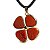 Colar Trevo Jaspe Vermelho Pedra Natural Banho Dourado - Imagem 3