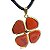 Colar Trevo Jaspe Vermelho Pedra Natural Banho Dourado - Imagem 5