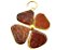 Colar Trevo 4 Folhas Quartzo Vermelho Pedra Natural Dourado - Imagem 1