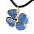 Colar Trevo da Sorte 4 Folhas Quartzo Azul Dourado - Imagem 3