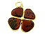 Colar Trevo Da Sorte Obsidiana Mahogany Pedra Natural - Imagem 1
