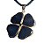Colar Trevo Da Sorte Onix Preto Pedra Natural Dourado - Imagem 5
