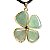 Colar Trevo da Sorte 04 Folhas Quartzo Verde Dourado - Imagem 3