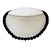 Colar Choker Bolinha 8mm Lava Vulcanica Fosca Rolada 40cm - Imagem 1