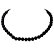 Colar Choker Bolinha 8mm Lava Vulcanica Fosca Rolada 40cm - Imagem 2
