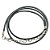 Colar Navete 28mm Pedra Obsidiana Negra Natural Prateado - Imagem 4