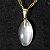 Colar Mini Navete 20mm Pedra Cristal Opalado Natural Dourado - Imagem 3
