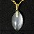 Colar Mini Navete 20mm Pedra Cristal Opalado Natural Dourado - Imagem 1