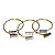 Bracelete de Selenita Ajustável Dourado Reff BS4241 - Imagem 9