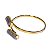 Bracelete de Selenita Ajustável Dourado Reff BS4241 - Imagem 4