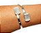 Bracelete de Selenita Ajustável Prateado Reff BS5855 - Imagem 2