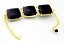 Bracelete 3 Pedras Onix Preto Lapidação Quadrado Dourado - Imagem 2