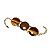 Bracelete 03 Pedras Olho de Tigre Lapidação Cabochão Dourado - Imagem 3