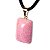Colar Retangular Liso Amazonita Pink Pino Dourado - Imagem 3