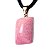 Colar Retangular Liso Amazonita Pink Pino Dourado - Imagem 5