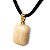 Colar Mini Feldspato Retangular 20mm Liso Natural Dourado - Imagem 3