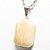 Colar Mini Feldspato Retangular 20mm Liso Natural Prateado - Imagem 2