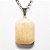 Colar Mini Feldspato Retangular 20mm Liso Natural Prateado - Imagem 1
