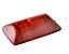 Colar Retangular Liso Quartzo Vermelho Pino Argola Prateada - Imagem 1
