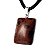 Colar Retangular Liso Obsidiana Mahogany Pino Prateada - Imagem 5