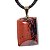 Colar Retangular Liso Obsidiana Mahogany Pino Argola Dourada - Imagem 5