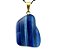 Colar Agata Azul Pedra Rolado Pino Dourado - Imagem 1