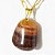 Colar Pedra Agata Cornalina Rolado Mineral Pino Dourado - Imagem 1