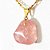 Colar Pedrinha Quartzo Rosa Natural Rolado Pino Dourado - Imagem 1