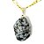 Colar Pedra Obsidiana Flocos de Neve Natural Rolado Dourado - Imagem 3