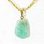 Colar Pedra Natural Amazonita Verde Pino Dourado - Imagem 1