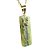 Colar Cianita Verde Canudo Pedra Natural Pino Dourado - Imagem 1