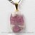 Colar Pedrinha Turmalina Rosa no Quartzo Pino Dourado - Imagem 2