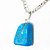 Colar Pedrinha Howlita Azul Rolado Pino Prateado - Imagem 1