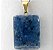 Colar Lamina Cianita Azul Mineral Natural Prateada - Imagem 1