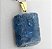 Colar Lamina Cianita Azul Mineral Natural Prateada - Imagem 4