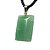 Colar Retangular Liso Quartzo Verde Pino Argola Dourada - Imagem 3