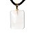Colar Retangular Cristal Opalado 26mm Natural Pino Dourada - Imagem 3