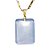 Colar Retangular Cristal Opalado 26mm Natural Pino Dourada - Imagem 2