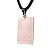 Colar Retangular Liso Quartzo Rosa Pino Argola Dourado - Imagem 5