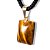 Colar Mini Retangular Pedra Olho de Tigre Pino Dourado - Imagem 5