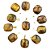 Colar Mini Retangular Pedra Olho de Tigre Pino Dourado - Imagem 4
